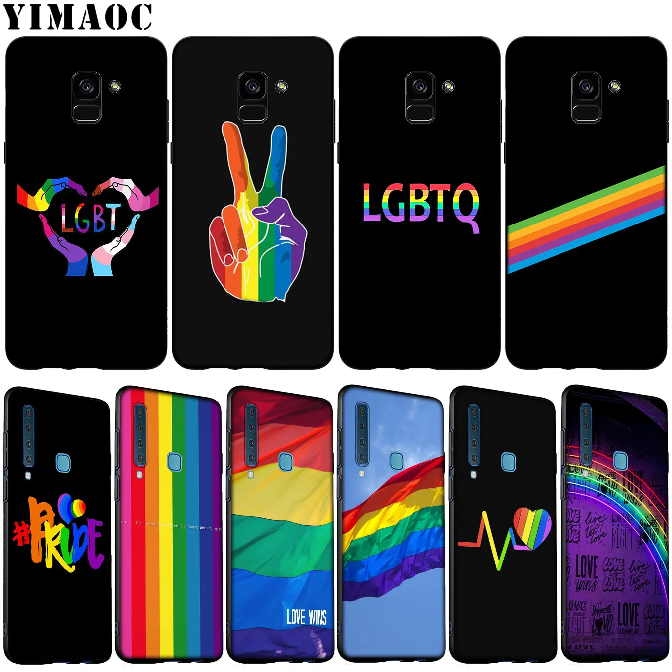 Мягкий чехол для телефона YIMAOC LGBT love is Love LGBTQ Samsung Galaxy A6 A9 A8 A7 2018 A3 A5 2016 2017 Note 9 8 10 Plus