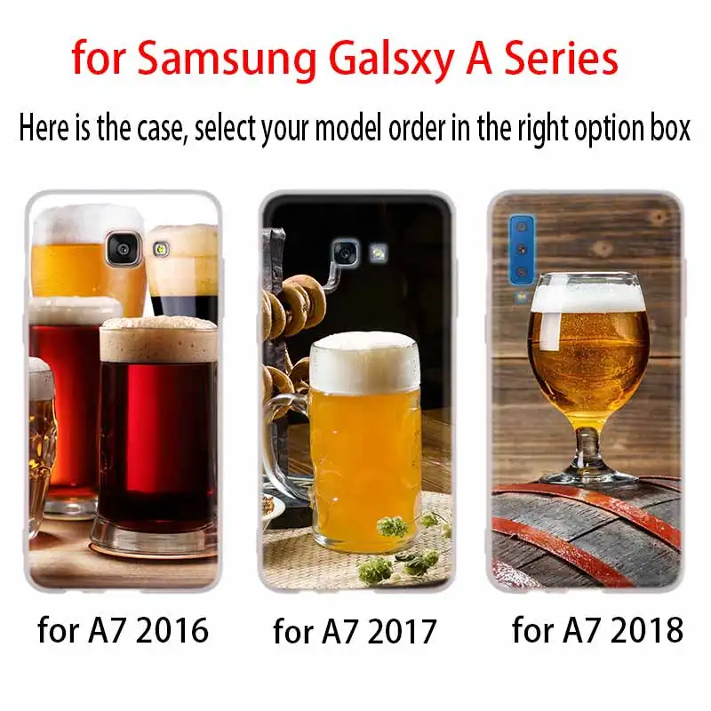 3D деревянный стеклянный пивной чехол для Samsung Galaxy A8 A6 Plus A9 A5 A3 A7 2018 2017 2016 A50 A30 A40 A70 A10