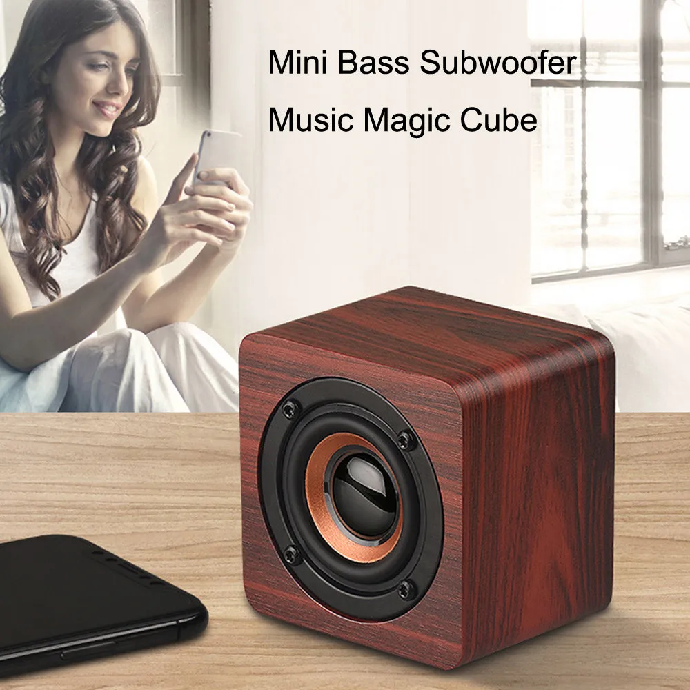 Деревянный беспроводной Bluetooth динамик гарнитура для iPhone двойные динамики