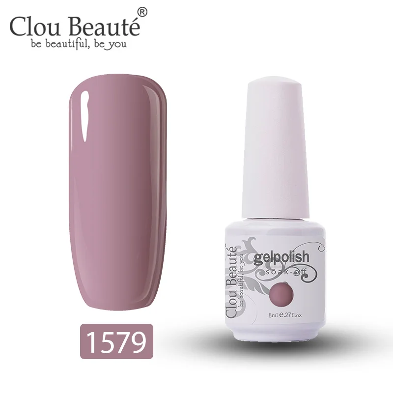 Гель-лак для ногтей Clou Beaute, лак для ногтей, набор для маникюра, Ультрафиолетовый полуперманентный Гель-лак, 85 цветов, Гель-лак для ногтей, 8 мл - Цвет: 1579