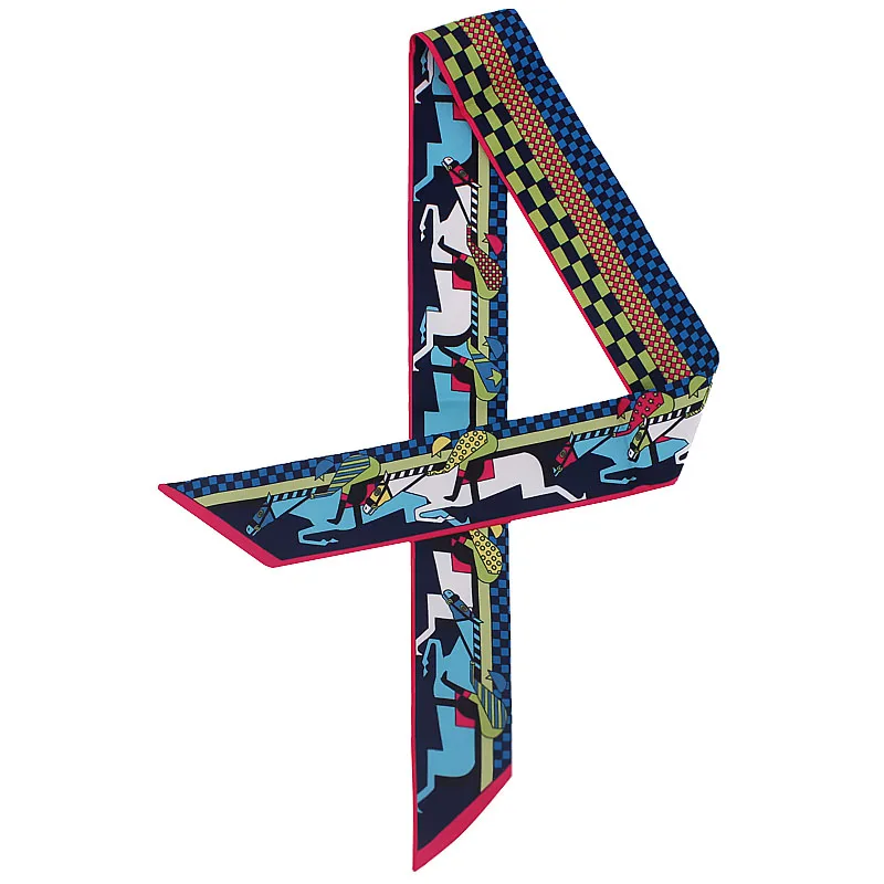 Мы фабрика шелковый длинный шарф 2019 Мода животное лошадь Печать шеи Элегантные