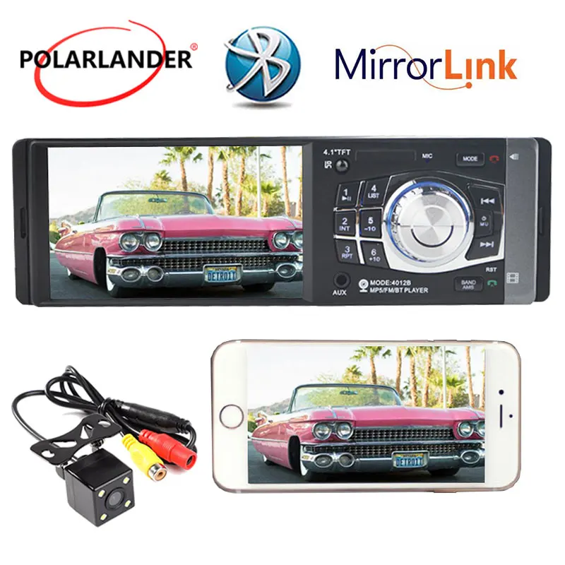 Новый 12 в автомобильный стерео радио Bluetooth MP4 MP5 видеоплеер USB TF FM автомобильное