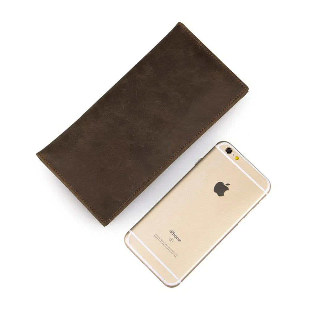 Новый длинный кошелек из 2018 натуральной коровьей кожи мужской с несколькими