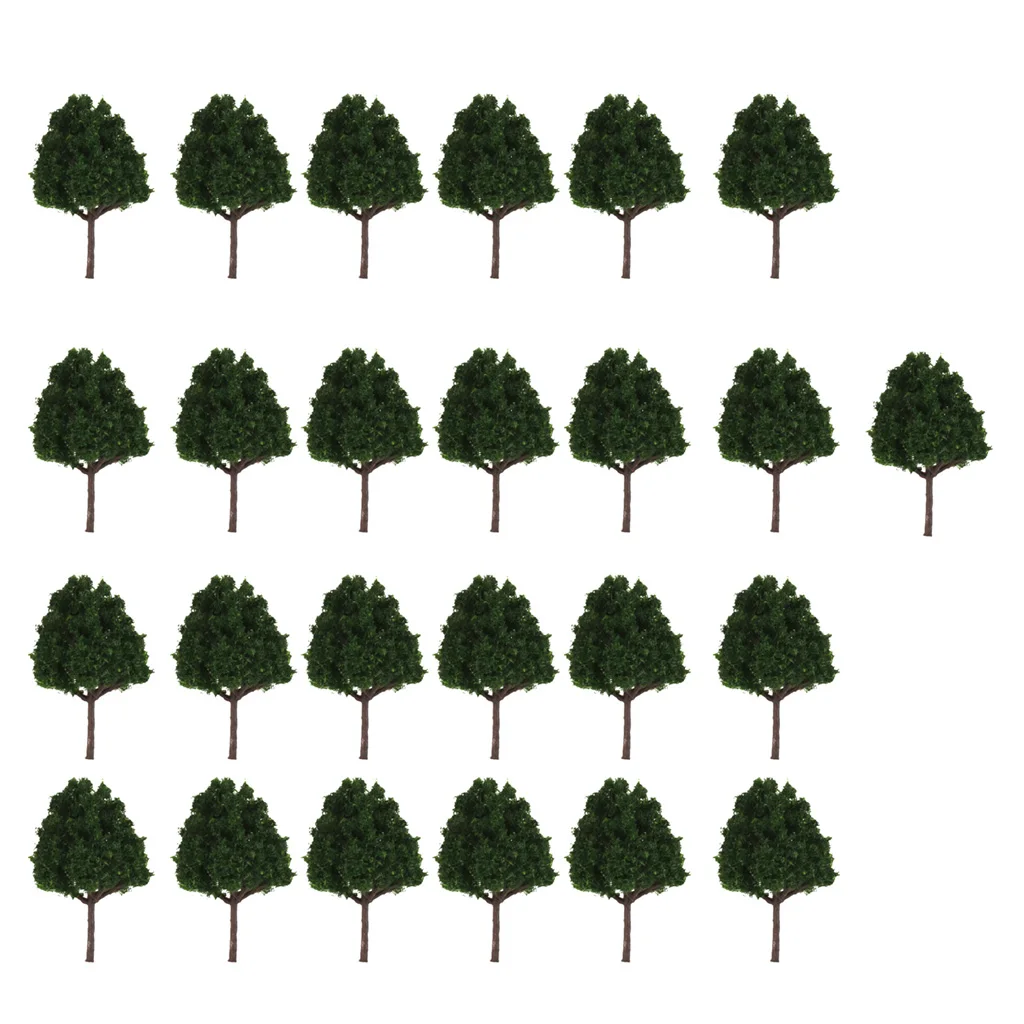 25 шт. темно зеленые модели деревьев|Наборы для сборки моделей| |