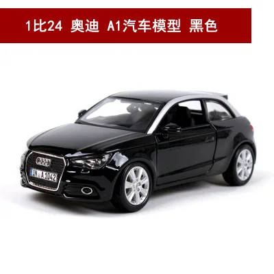 Bburago 1:24 Audi A1 моделирование сплава Модель автомобиля ремесла Коллекция игрушек инструменты подарок - Цвет: Черный
