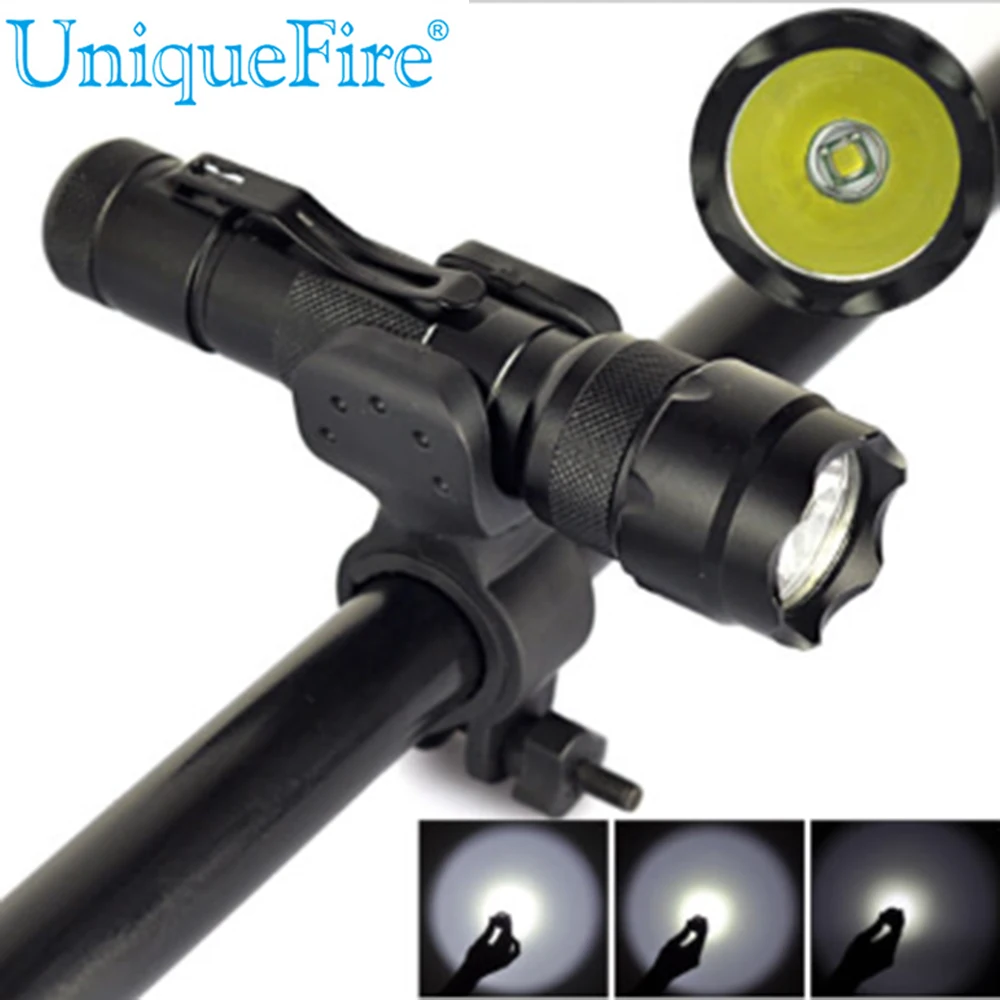 

UniqueFire Bicycle Light 1200LM XM-L2 LED WF-502B Lamp 5-Mode Tactical Flashlight+360 Degree Free Rotation Flashlight