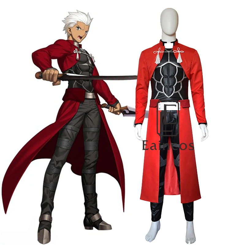 Fate/stay Night Saber Emiya Archer Cosplay Costume Red Uniform Custom-made