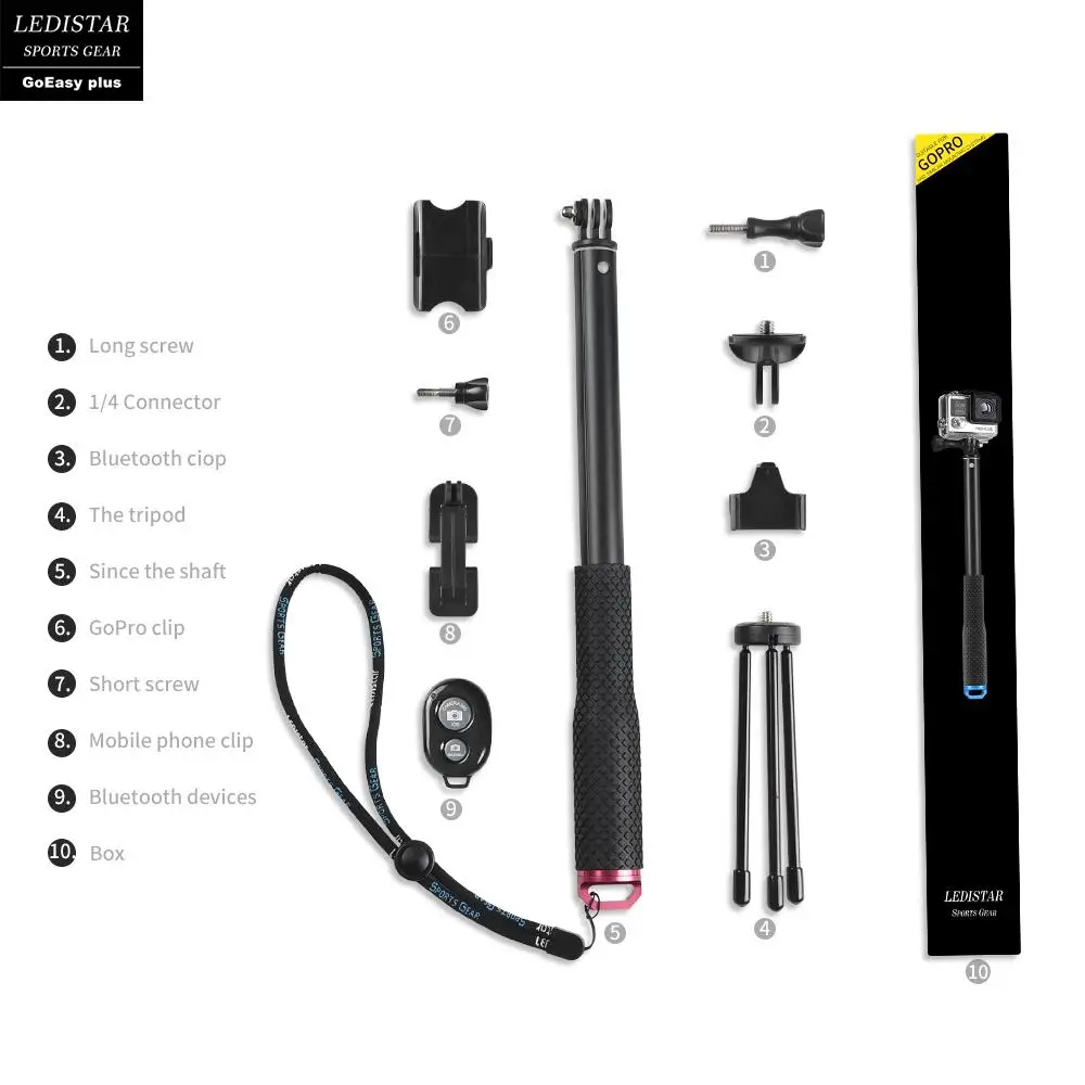 BEESCLOVER Extendable Selfie Stick for Phone Camera GoPro Bluetooth Potable Tripod For Cameras cell phone r25 | Электроника