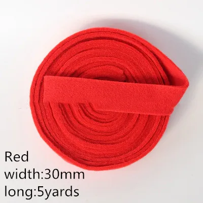 Red-30mm Meetee 1 рулон = 5 ярдов/25/30/50 мм шерстяного фетра лямки рождественская ель подарок с бантом из ленты ручной работы DIY Декор швейная Материал BD451 - Цвет: Red-30mm