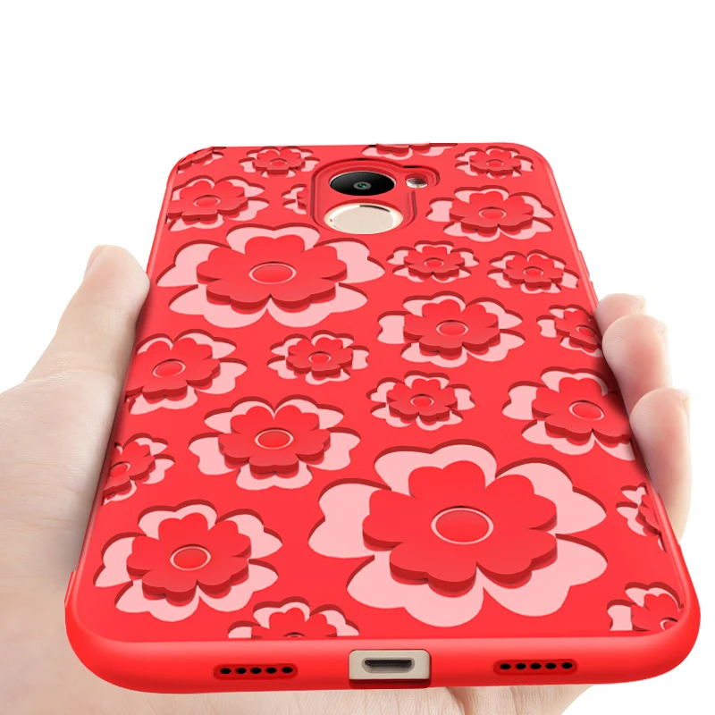 Luxury Patterned Soft TPU Engraving Flower Phone Case for Xiaomi Redmi 4 Pro Shockproof Full Protection Cover Coque |