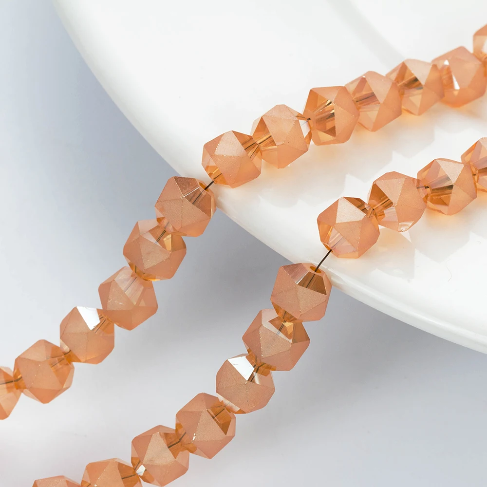 MEIBEADS 7 мм Φ многогранные стеклянные бусины разделители аксессуары подходят для