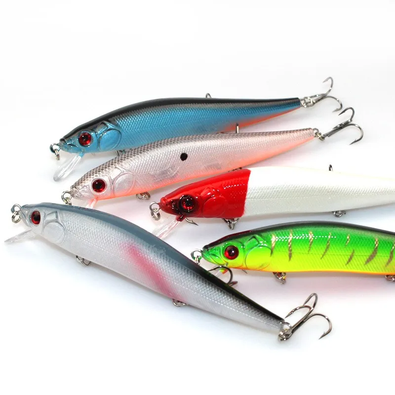 

2015 New Minnow 14cm 23g Fishing Lure hard bait Artifical bait with 3 fishing hooks fishing tackle Lure 3D eyes peche