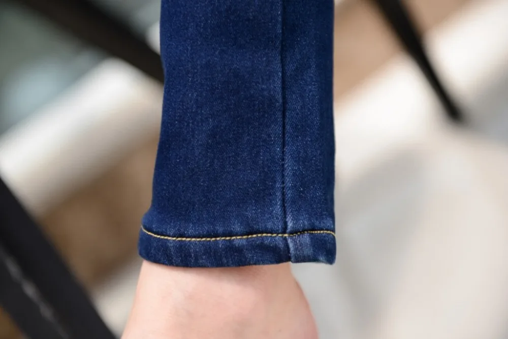 Дамы руно джинсы нового фонда 2016 осенью зимы с толщиной теплые ноги штаны