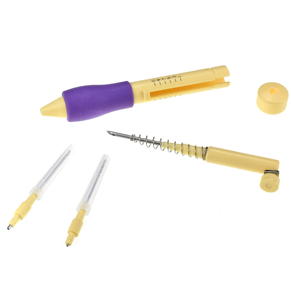 32-color Cross-stitch Embroidery Set Practical ABS Plastic Crafts Magic Embroidery Pen Set DIY Punch Needle Sewing Accessories