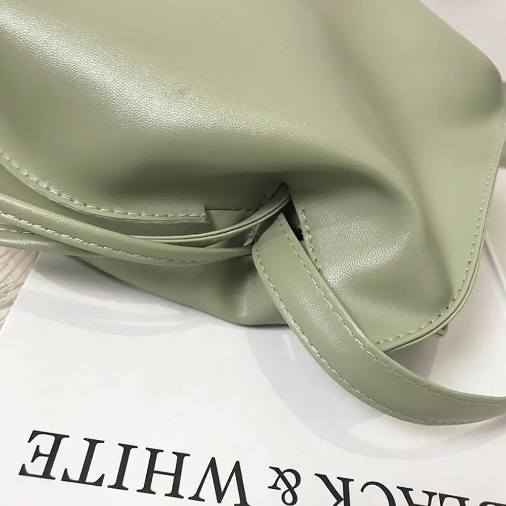 

Mint Bucket Bag Leather Crossbody Bag for Women Small Shoulder Bags Luxury Handbags Women Bags Designer 2021 Messenger Bags #20