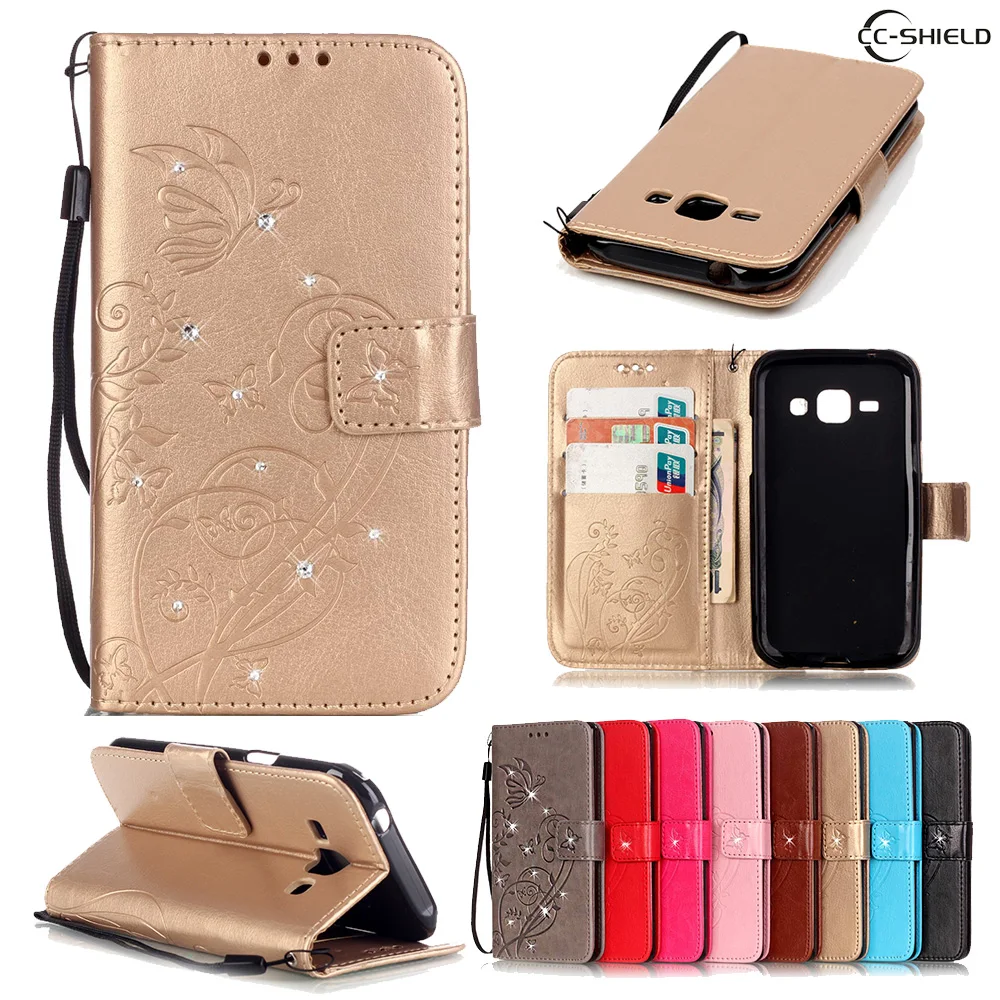Чехол для Samsung Galaxy J1 J 1 2015 100 J100 J100F J100FN J100H SM кожаный чехол телефона со стразами|case for