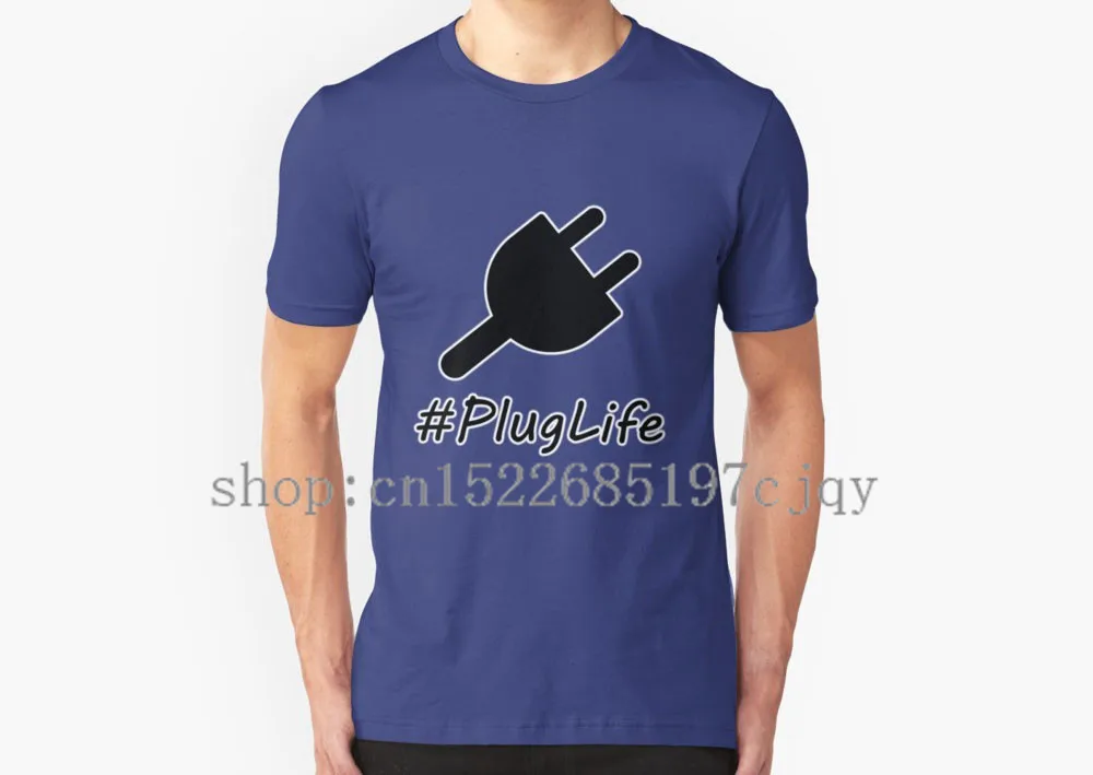 Новый PlugLife Plug Для мужчин хлопковая футболка с короткими рукавами размер S-2XL |