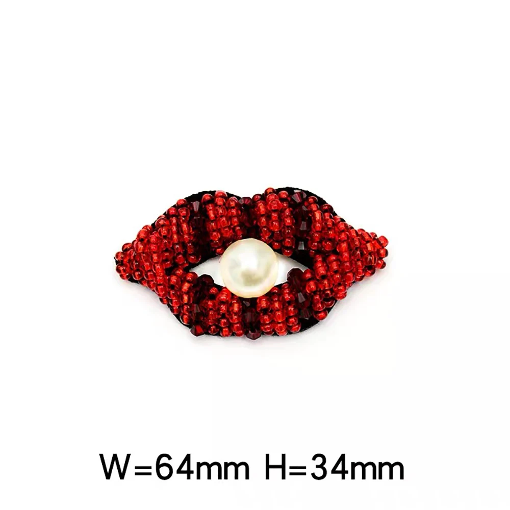 1 комплект Стразы для глаз Рот губная помада бисером нашивки на одежду шитья и