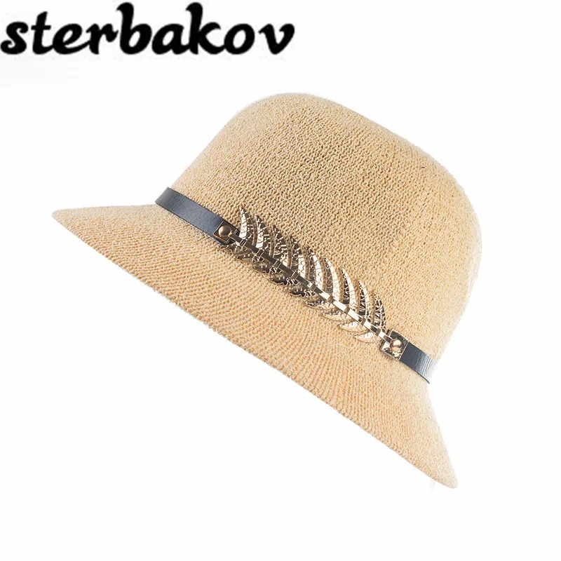 Женские солнцезащитные очки Boater из ленты с круглым плоским верхом Соломенная Панама Fedora летние шляпы для женщин соломенная бейсболка gorras