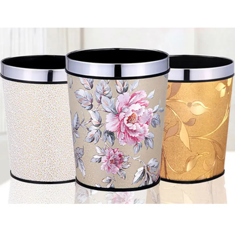 Европейский стиль бытовые пластиковые контейнеры для мусора Модная креативная