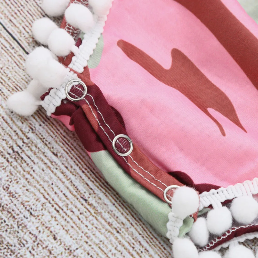 Модный комбинезон с камуфляжным принтом для маленьких девочек Boho Одежда