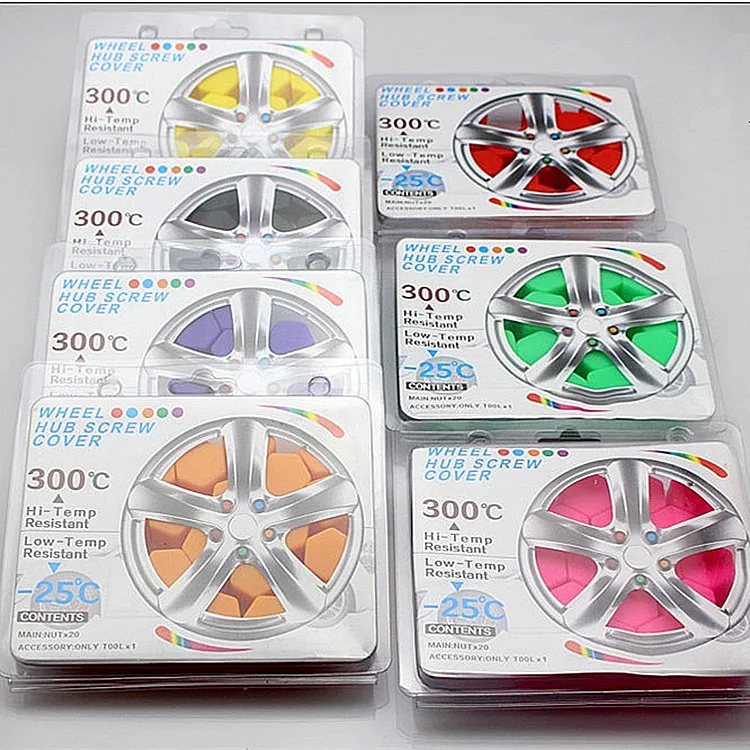 20 шт./упак. 17/19/21 мм силиконовая Шестигранная головка ступицы колеса автомобиля
