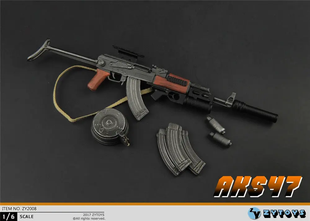 Игрушка ZY2008 в масштабе 1:6 пластиковый пистолет модель AKS47 игрушка 1/6 аксессуары
