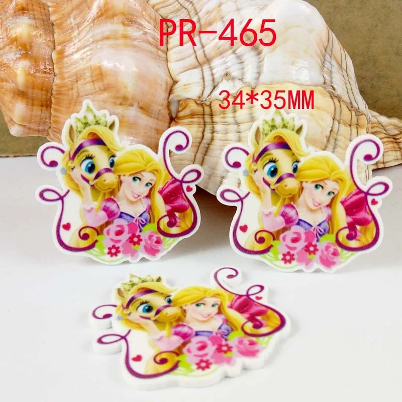 Мультфильм патч запутанная Фигурка Рапунцель лошадь ремесла плоская задняя