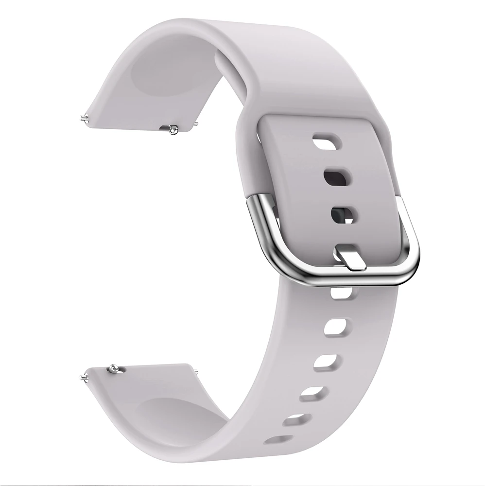20 мм силиконовый ремешок для Garmin Vivoactive 3 Music/Vivoactive 3 SmartWatch пояс умные часы чистый цвет часы ремешок - Цвет: Серый