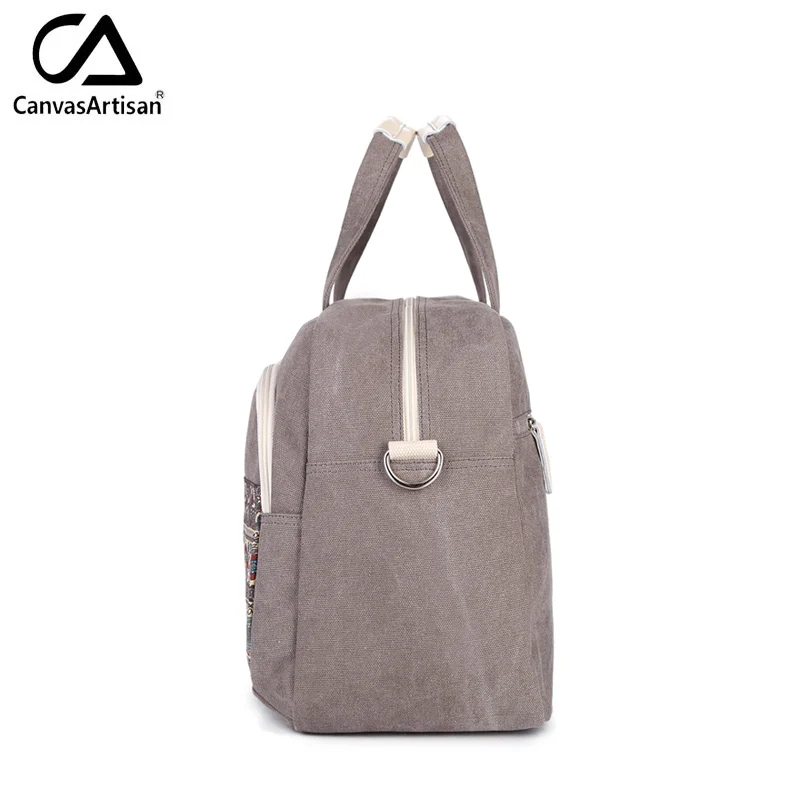 Canvasartisan новый бренд женские цветочный стиль hangbags большая емкость ручной клади