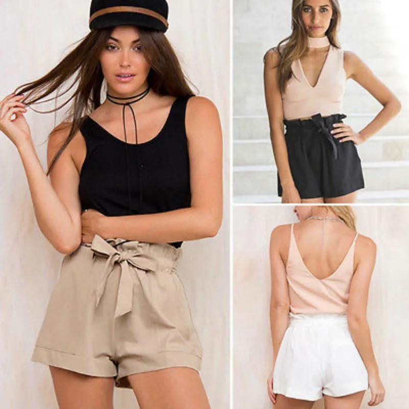 Hot Fashion Women Lady Sexy Shorts Summer Casual High Waist Short Beach Bow Trousers | Женская одежда
