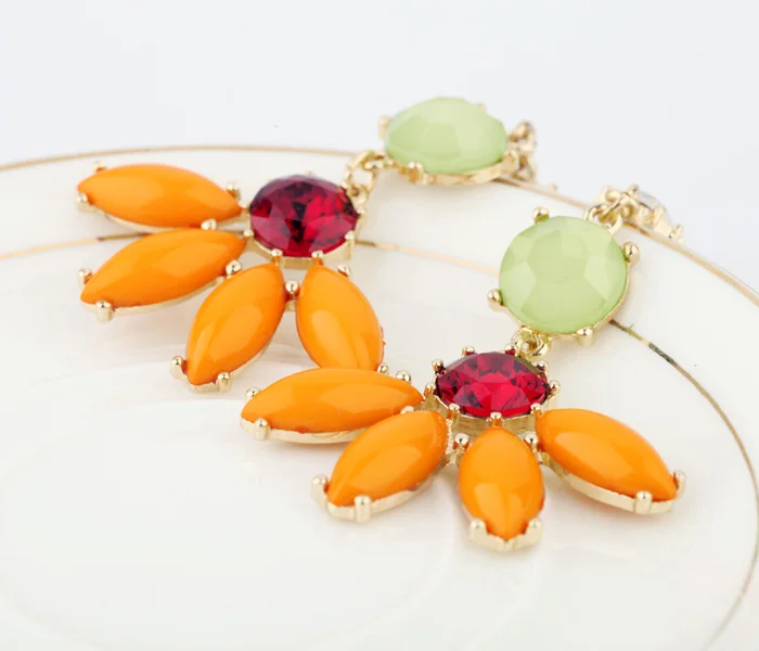 Милые милые летние цветные серьги с цветком женские массивные модные цветами