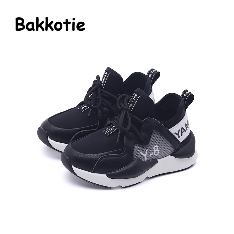 Bakkotie/2019 г. Модные новые детские сетчатые Повседневные кроссовки без шнуровки