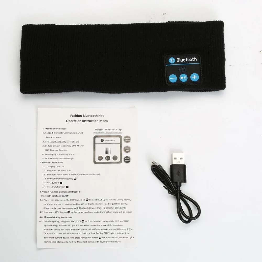 Беспроводная Bluetooth Спортивная головная повязка музыка с гарнитура микрофоном