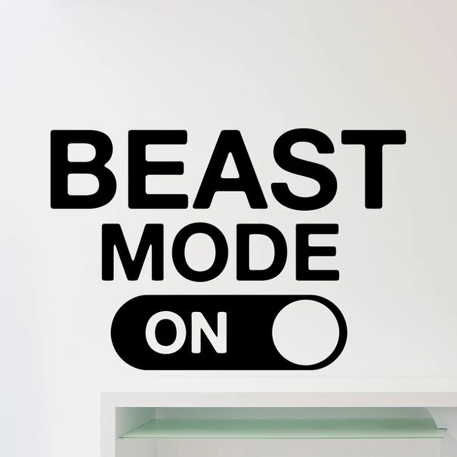 

Beast Mode Wall Decal Fitness Gym Motivational Quote Sticker Home Crossfit Sport Poster Workout Inspirational Art Decor C113