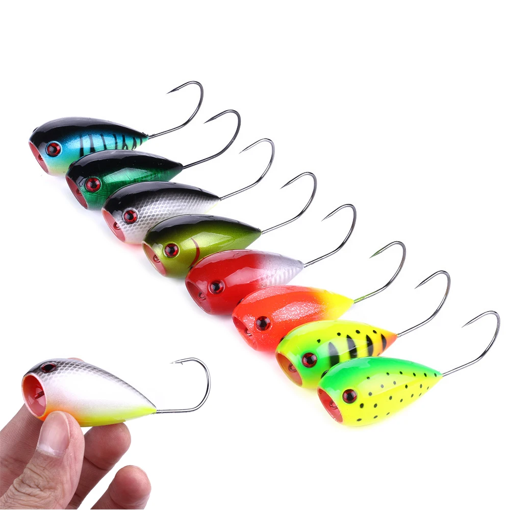 

Popper Fishing lure Big mouth single hook artificial Hard bait croatian egg Outdoor float Fake bait 8cm/13g for sea fishing gear