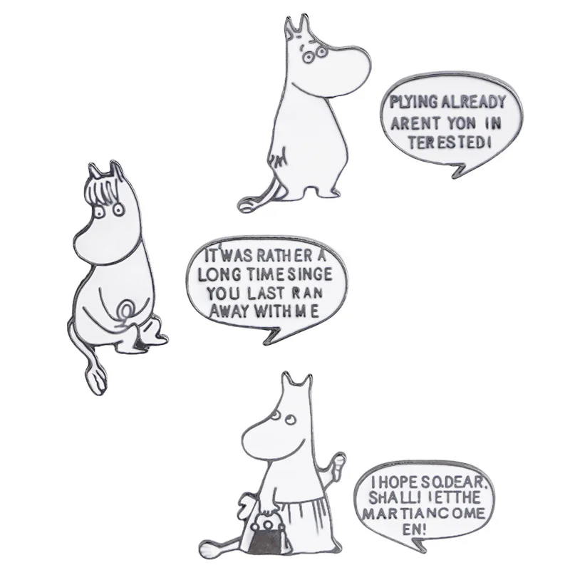 2019 брошка мультфильм набор животное кошка собака овца Единорог бабочка птица