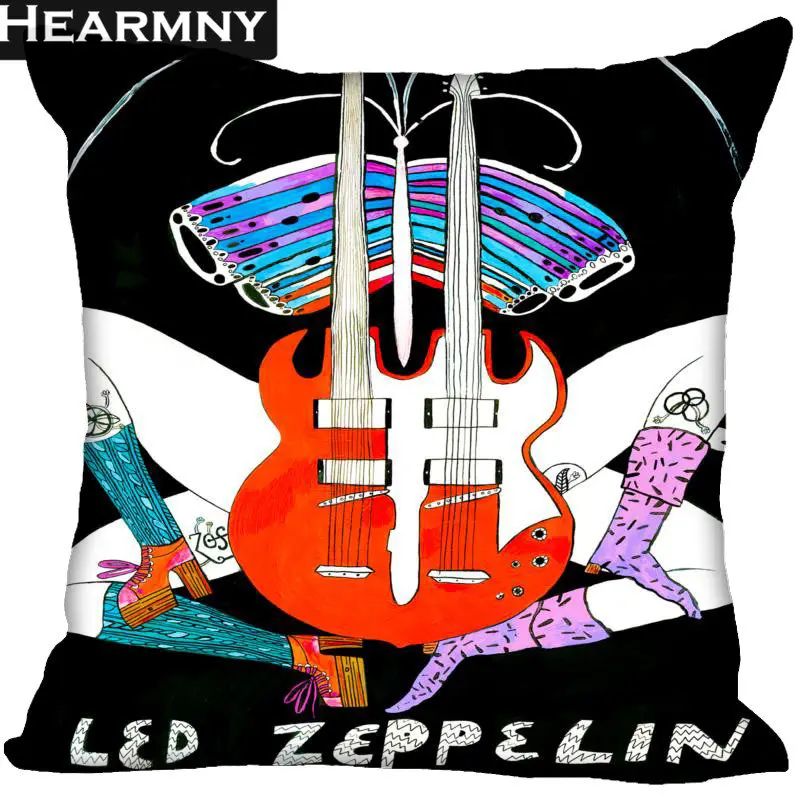 Новое поступление Led Zeppelin наволочка для спальни для дома или офиса, декоративные наволочки квадратная Подушка на молнии чехлы Сатиновые мягкие не выцветают - Цвет: 1