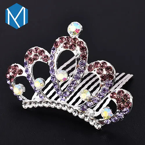 style 3 purple M MISM Элегантный женский головной убор невесты, блестящие заколки-короны, аксессуары для волос для женщин, украшения, заколки для волос - Цвет: style 3 purple