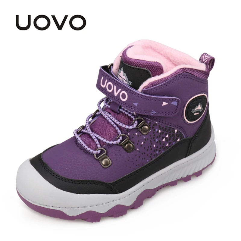 Children Outdoor Hiking Shoes Uovo Brand Boys Girls Water-resistant Casual Sports Non-skid Warm Spring Winter Sneakers |