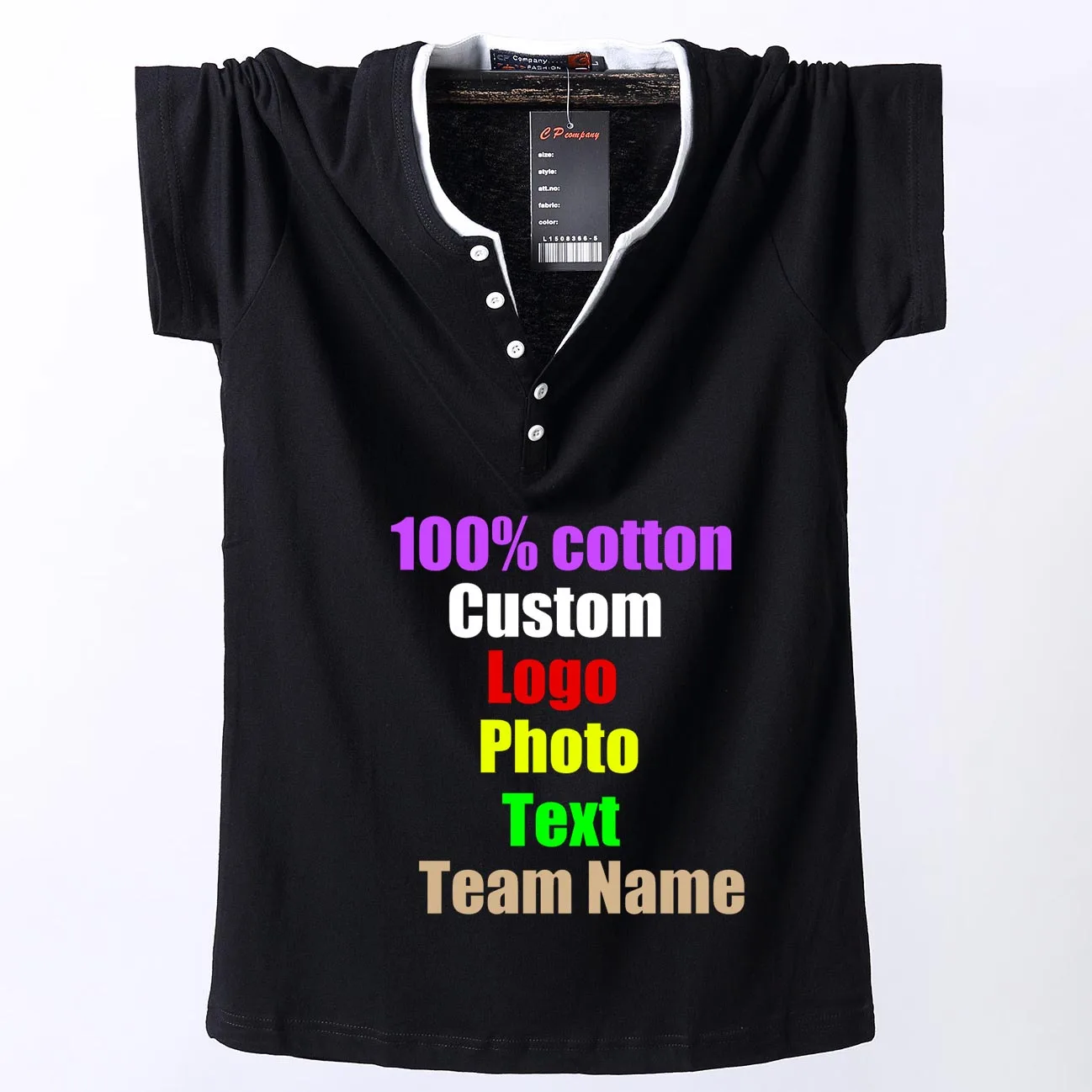 Мужская футболка большого размера 8XL 7XL 6XL 5XL с логотипом на заказ напечатанным