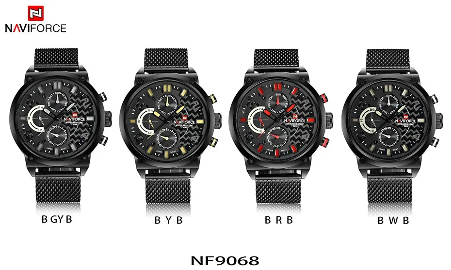 NAVIFORCE Роскошные Брендовые мужские Аналоговые кварцевые часы 24 часа дата часы мужские водонепроницаемые часы 3ATM мужские спортивные наручные часы из полной стали