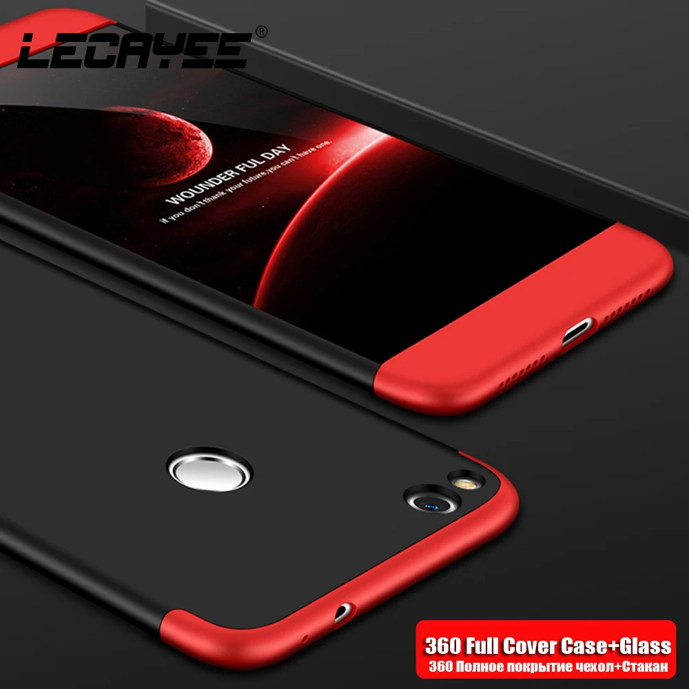 LECAYEE матовый чехол для телефона Honor 8 Lite Huawei 6X 360 полный Чехол со стеклом