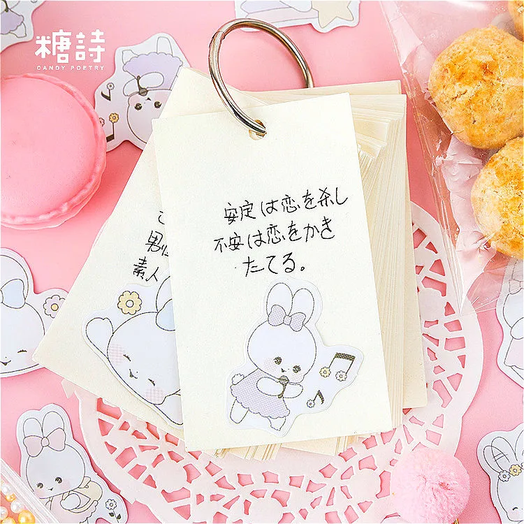 45 шт. Мягкий Кролик блокнот Kawaii Канцелярские товары креативные милые животные Липкие заметки школьные принадлежности бумажные наклейки