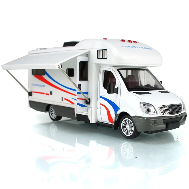 1:32 дорожный акустический фургон автомобиль для отдыха на колесах со светильник