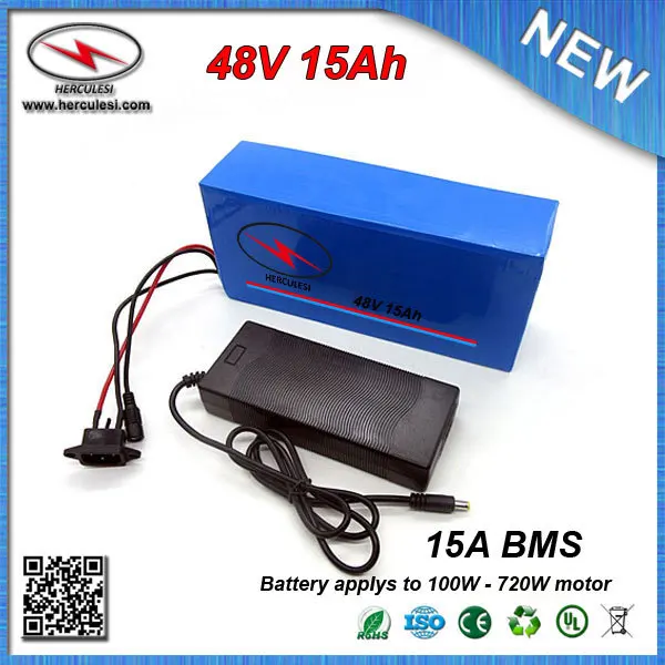Высокое качество Samsung 18650 ячейки pvc обсаженных 48 В 15ah литий ионный аккумулятор