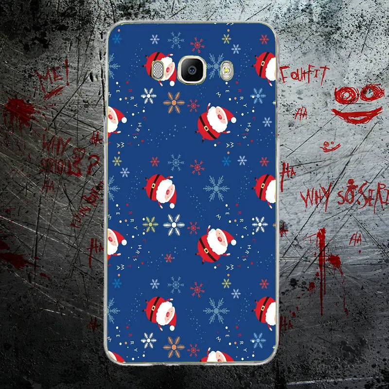 Merry Chrismas Happy год для Samsung Galaxy J1 J2 J3 J5 J7 A3 A5 A7 Чехол мягкий, ТПУ Силиконовые чехлы Сумки