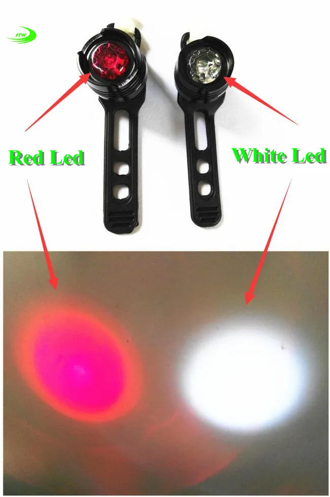 1 шт. светодиодный фонарь для велосипеда, водонепроницаемый, велосипедный, передний, задний, красный/белый, мигающий светильник Предупреждение ющий, велосипедный фонарь, предупреждающий, велосипедный светильник