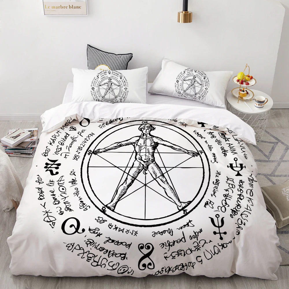 magic-06 3D Duvet Cover Set Queen/King/Europe/Custom,luxury Bedding Set,Quilt/Blanket Cover Set,Bedclothes retro octagonal star,drop ship - Цвет: magic-06