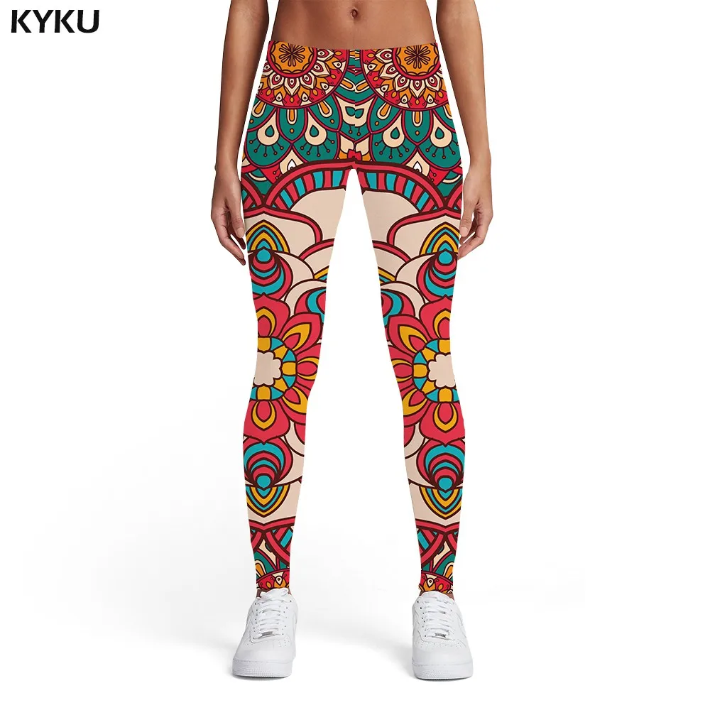 Ladies leggings08 Бренд KYKU, леггинсы с рисунком вишни, женские леггинсы с фруктами, эластичные белые брюки с рисунком, абстрактные спортивные женские леггинсы, штаны, джеггинсы - Цвет: Ladies leggings08